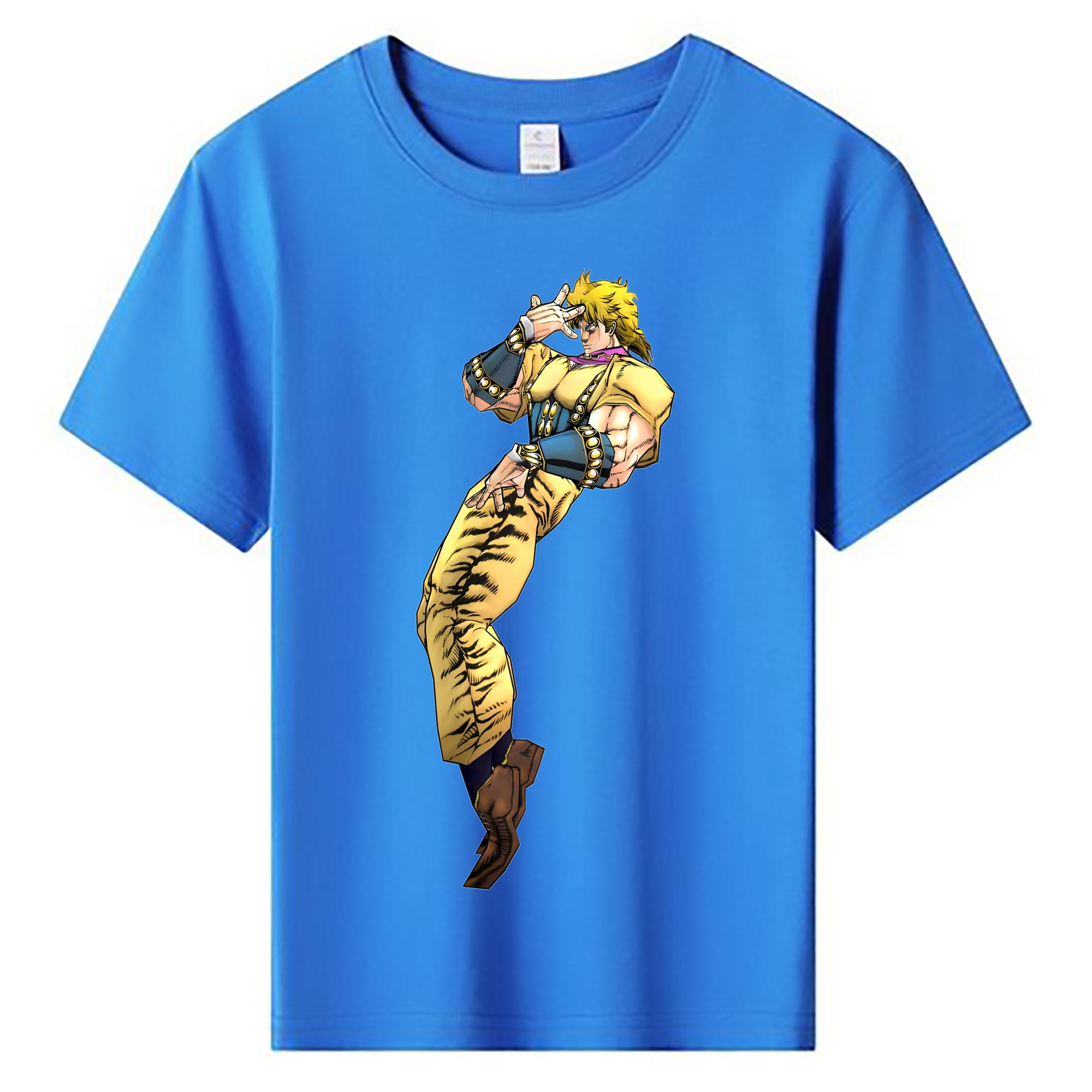 （画像用） ジョジョの奇妙な冒険 ディオ?ブランドー JoJo's Bizarre Adventure Dio Brando 綿100％キッズTシャツ（フロントプリント）